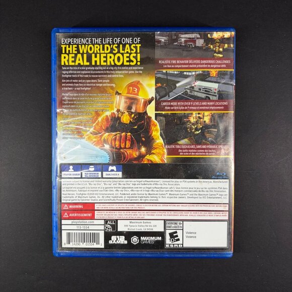Real Heroes Firefighter PS4 Game with Case Maximum Games Playstation 4 - Picture 2 of 3